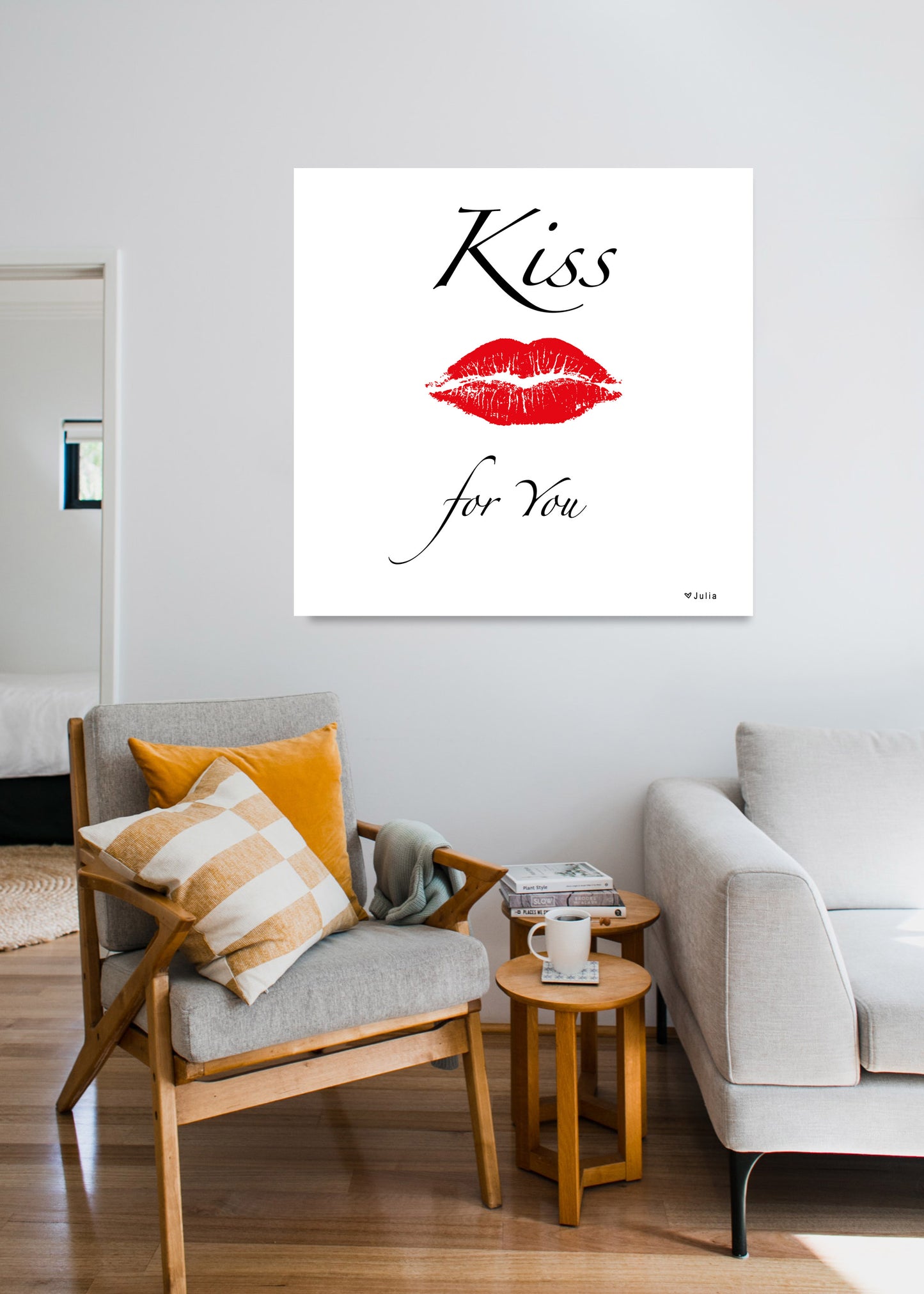 Wandbild auf Leinwand "Kiss for you"