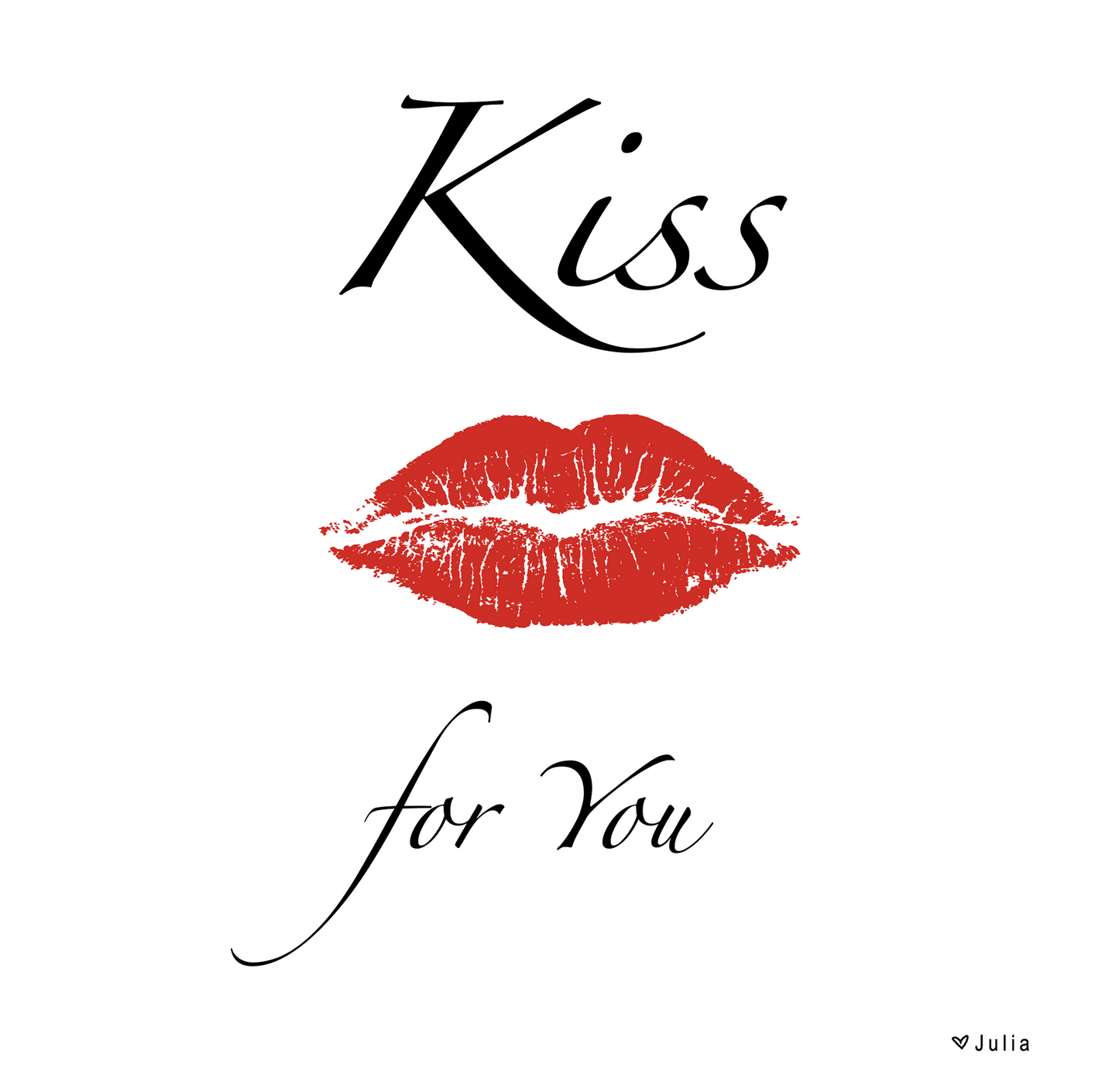 Wandbild auf Leinwand "Kiss for you"
